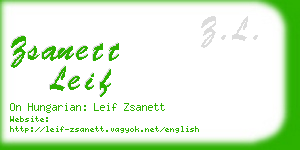 zsanett leif business card